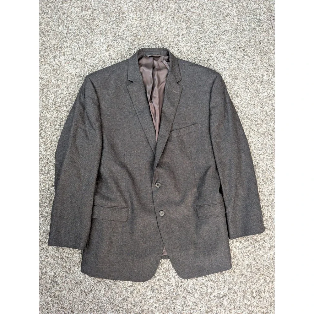 CALVIN KLEIN Men's 48R Wool Blazer Sport Coat Two-Button Jacket Suit Piece